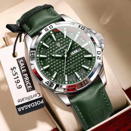 Original Man Wristwatch Top Luxury Waterproof Luminous Date Week Watch for Men Quartz Sport Leather Men'S Watches Reloj