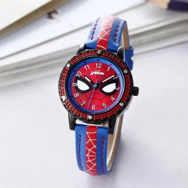 Disney Avengers Spider Man Iron Man Hulk Cartoon Children'S Watch Student Waterproof Quartz Watch Festival Birthday Gifts Toys
