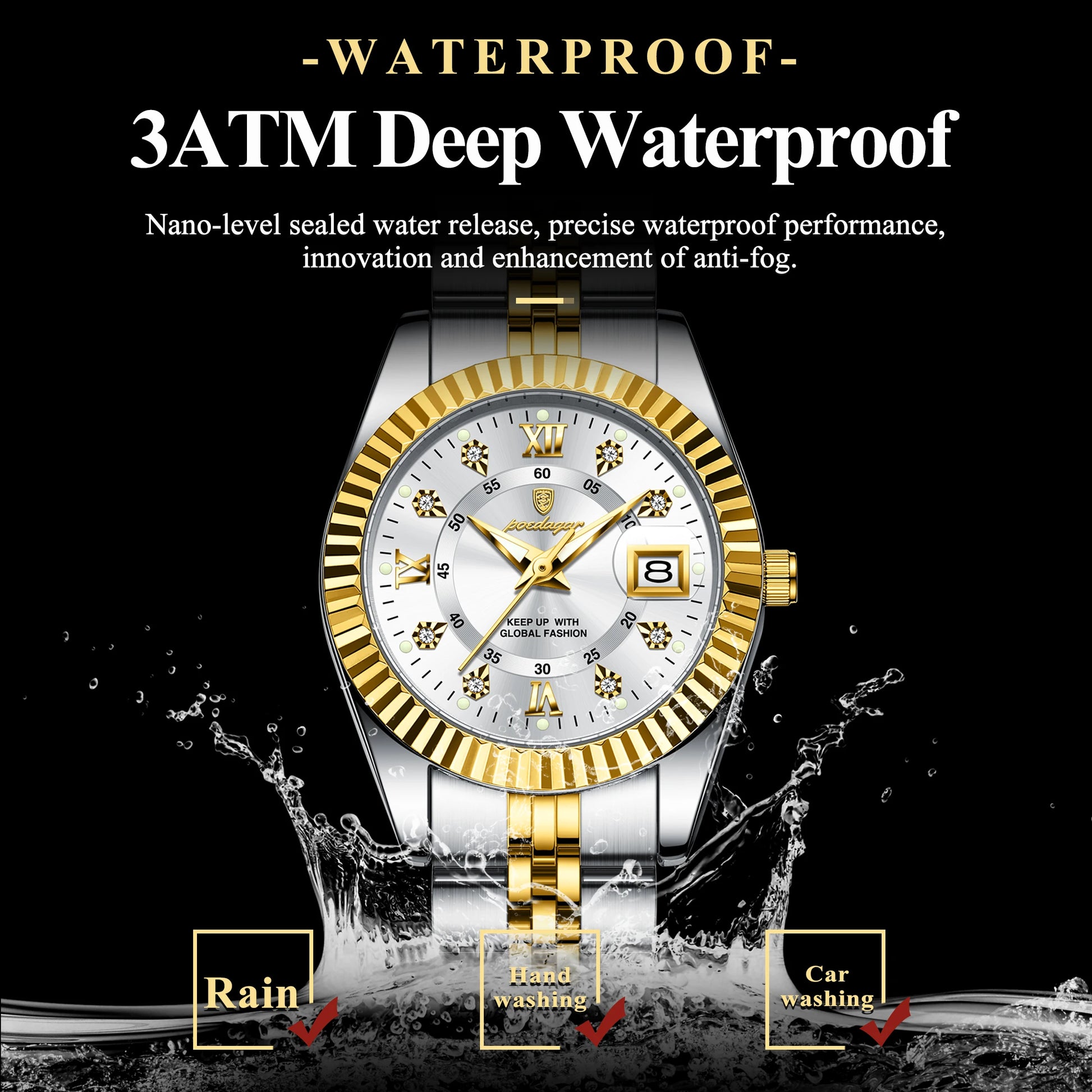 Luxury Watch for Woman Luminous Waterproof Date Stainless Steel Ladies Watch Fashion Casual Quartz Women'S Watches Gift