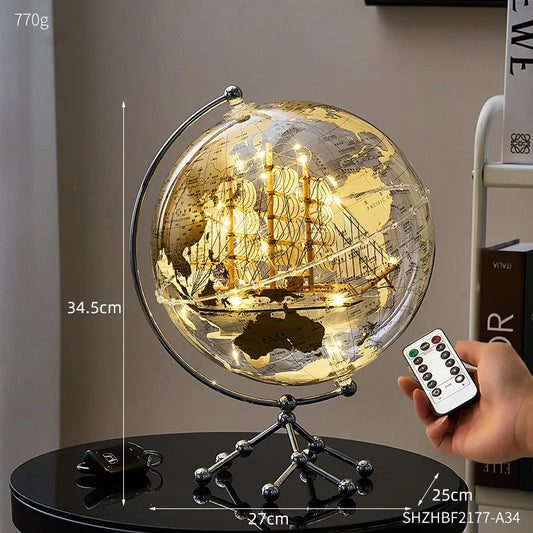 Earth Ornament Vintage Home Decoration School Geography Teaching Supplies Office Desk Accessories Luxury Room Decoration Gift