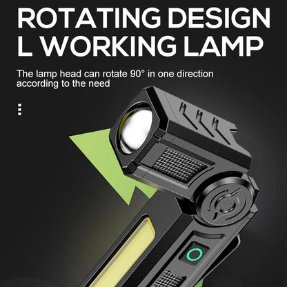 Multi-Functional Portable Work Light Rotating Work Light Lighting Magnetic Repair Light USB Charging Repair Light Super Bright