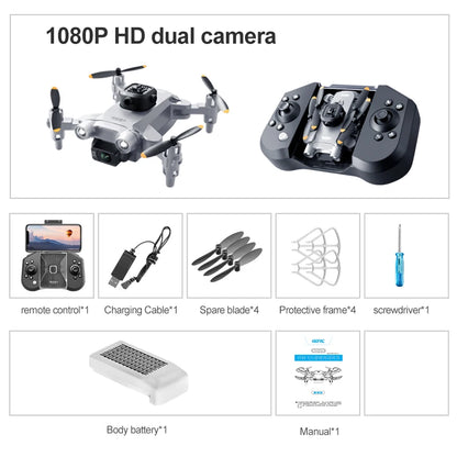 V30 Mini Drone 4K Professional 1080P HD Aerial Dual Camera Wifi FPV Remote Control Quadcopter RC Helicopter Toy Gift