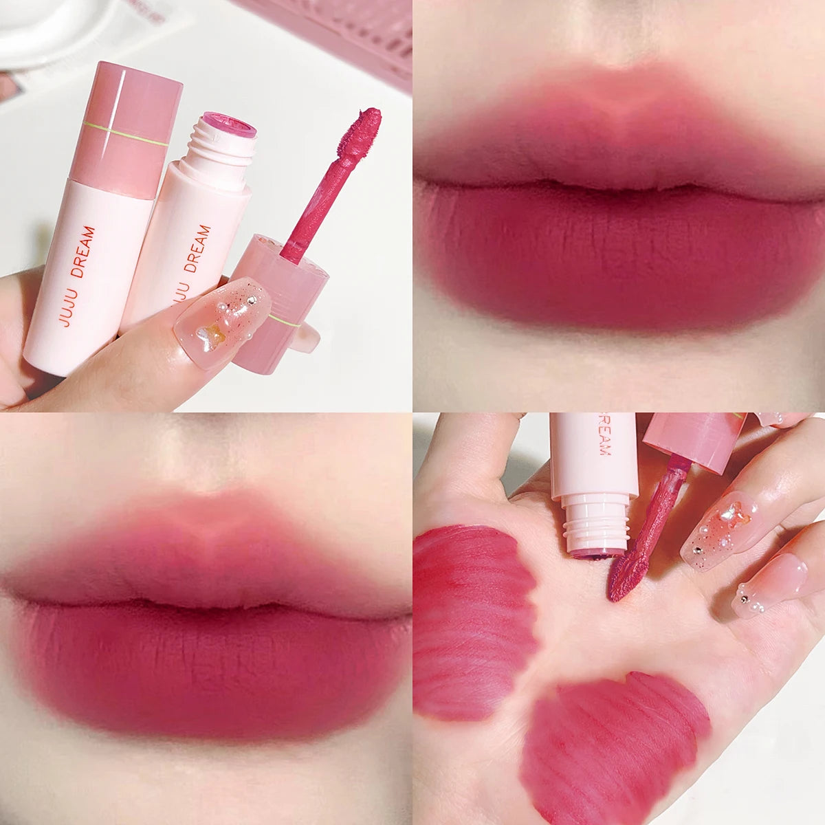 Soft Mist Milk Coffee Small Milk Tube Lip Glaze Air-Sensitive White Mist Velvet Matte Lip Glaze Lipstick