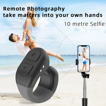 For Tiktok Fingertip Remote Control Scrolling Ring Wireless Camera Shutter Selfie Button Bluetooth Page Turner for Ios Android