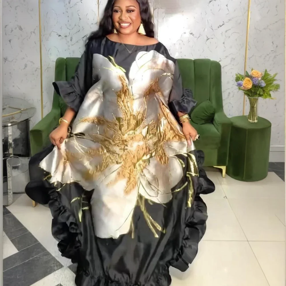 African Dresses for Women Traditional Africa Clothing Dashiki Ankara Outfits Gown Abayas Robe Muslim Kaftan Maxi Long Dress 2025