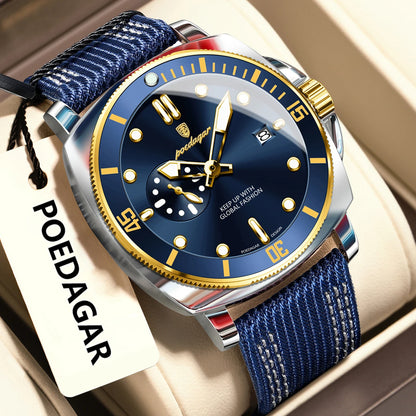 Fashion Luxury Man Wristwatch Luminous Waterproof Date Sports Watch for Men Business Nylon Leather Quartz Men'S Watches