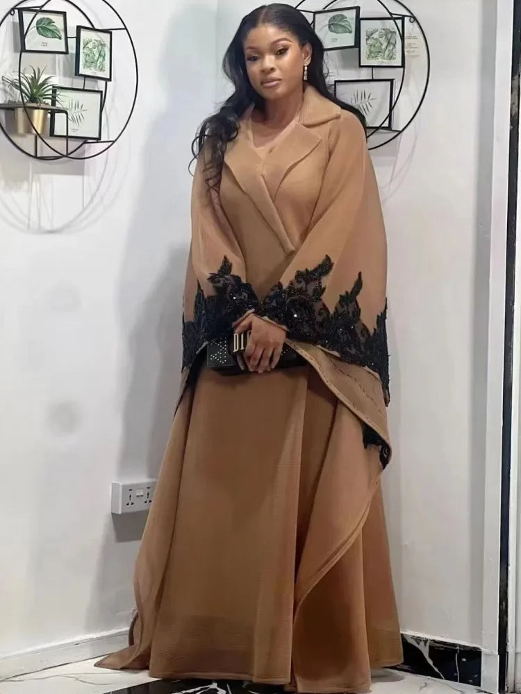 Evening Dress Women Dashiki Muslim Fashion Abaya African Clothes Robe Marocaine Luxury Dubai Kaftan Dress Vetement plus Size