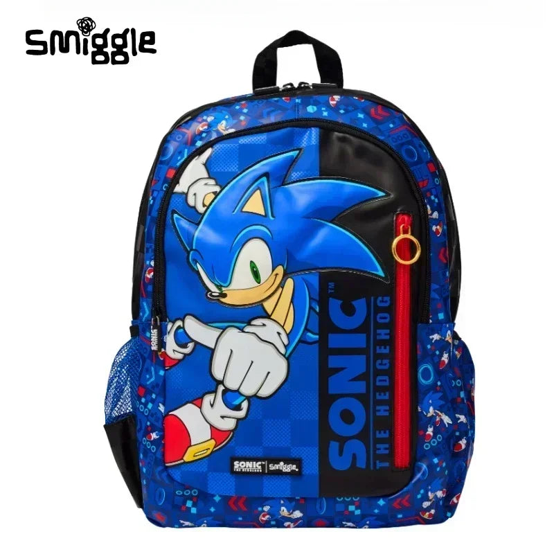 Original Australian Smiggle Elementary School Bag Leisure Bule Cartoon Anime Backpack Lunch Bag