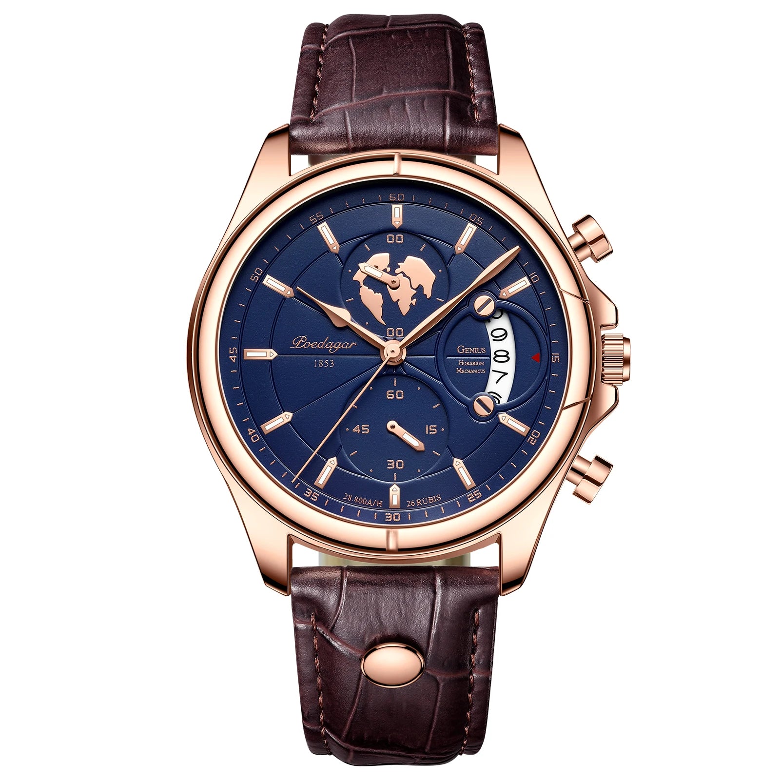 Sports Casual Man Watch Date Waterproof Luminous Leather Chronograph Men'S Watch Business Luxury Quartz Watches for Men