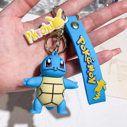 Pokemon Keychain Anime Cartoon Pikachu Creative Key Chain Ornaments Dolls Eevee Psyduck Rowlet for Kids Toys Bag Pendant Gifts