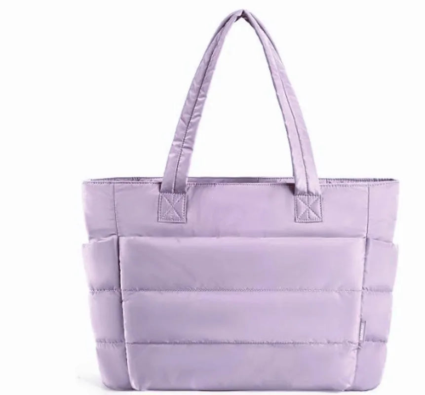 Women'S Bag Large Capacity Solid Color Tote Bag Versatile Handbag for Commuter Work Student Class Shopping Bag