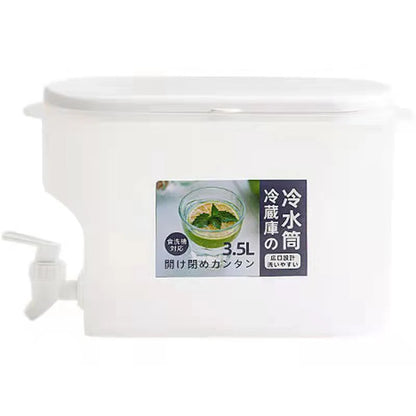 3.5L Water Kettle with Faucet Beverage Dispenser Cold Juice Lemonade Drinks Bucket Liquid Storage Tank Outdoor Fridge Organizers