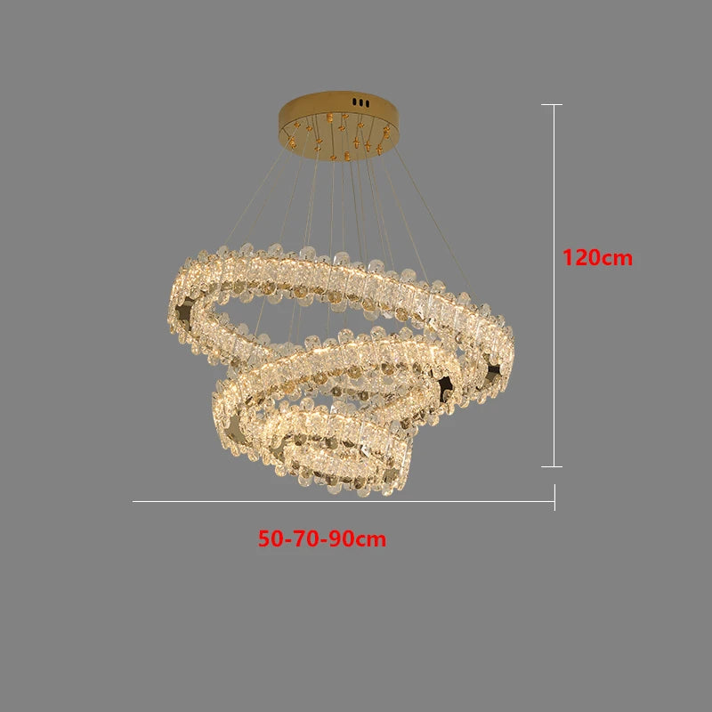Modern Home Decoration Crystal Chandelier, Stair Pendant Lamp, Living Room Pendant Lights, Interior Lighting