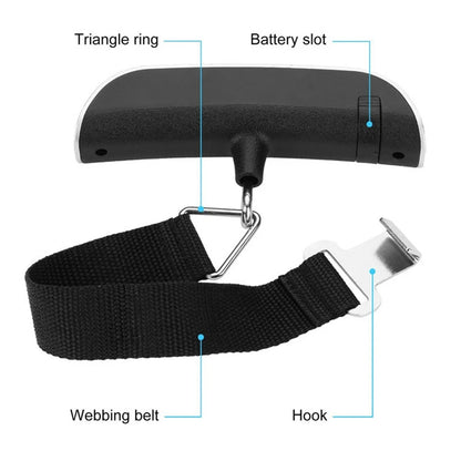 Portable Scale Digital LCD Display 110Lb/50Kg Electronic Luggage Hanging Suitcase Travel Weighs Baggage Bag Weight Balance Tools
