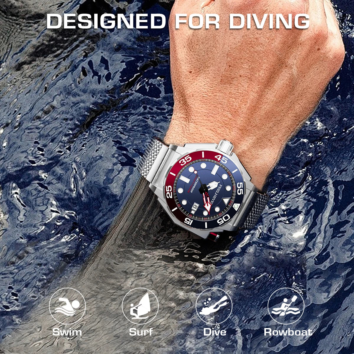 Top Brand Luxury Automatic Watch for Men Fashion Business Watch Men Military Waterproof Men'S Mechanical Wristwatches