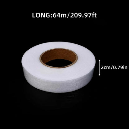 64M Roll Non-Woven Double-Side Interlining Adhesive Fabric Cloth Apparel Iron on Hem Tape Edge Shorten Pants DIY Sewing Tool