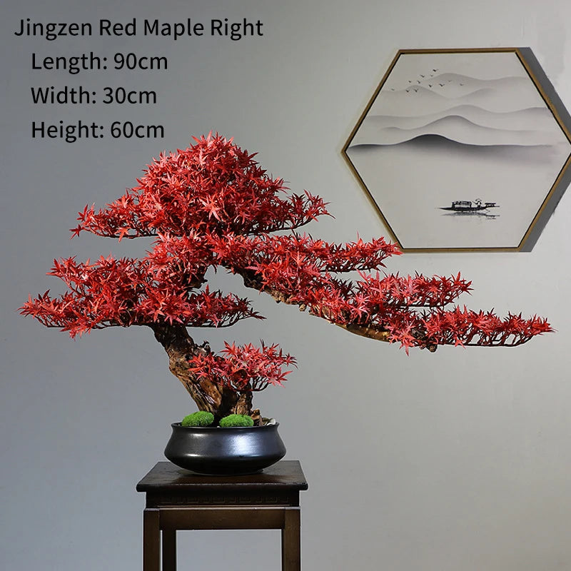 Simulation Bonsai Trees Are Suitable for Decoration, Immortal Welcoming Pine, Green Planting, Artificial Landscape, Home, Living