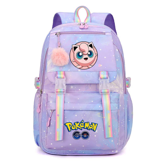 Anime Pikachu Charmander Cartoon Bookbag Pokemon Backpack Children Gift for Teen Student Back to School Backpack Gir