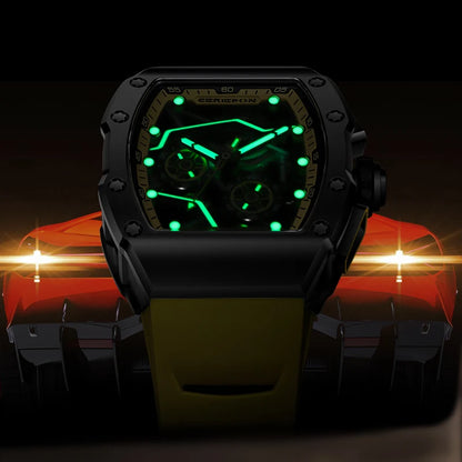 2025 Fashion Customized Mens Watch Skeleton Automatic Mechanical Movement Watches for Man Luxury Brand Rubber Strap Reloj Hombre