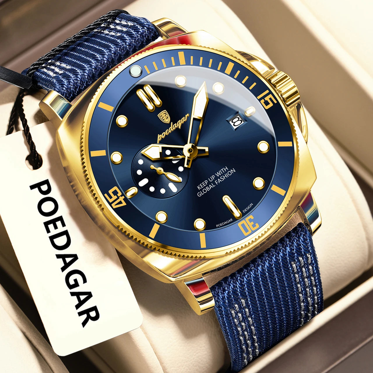 Fashion Luxury Man Wristwatch Luminous Waterproof Date Sports Watch for Men Business Nylon Leather Quartz Men'S Watches