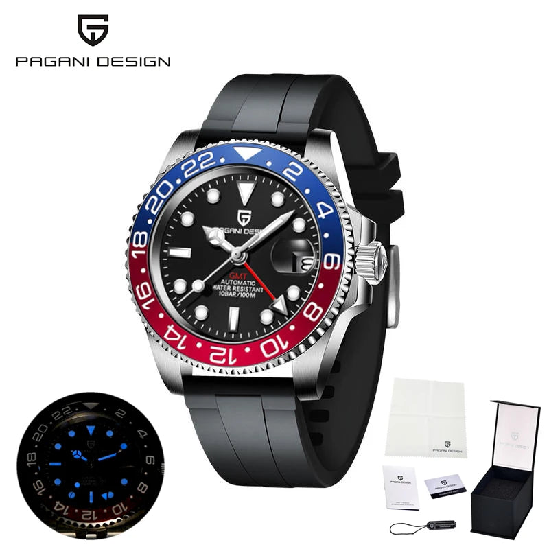 2025 New  Top Mechanical Automatic Watch Sports Rubber Diver Series Watch Luminous Date Display Watches for Man