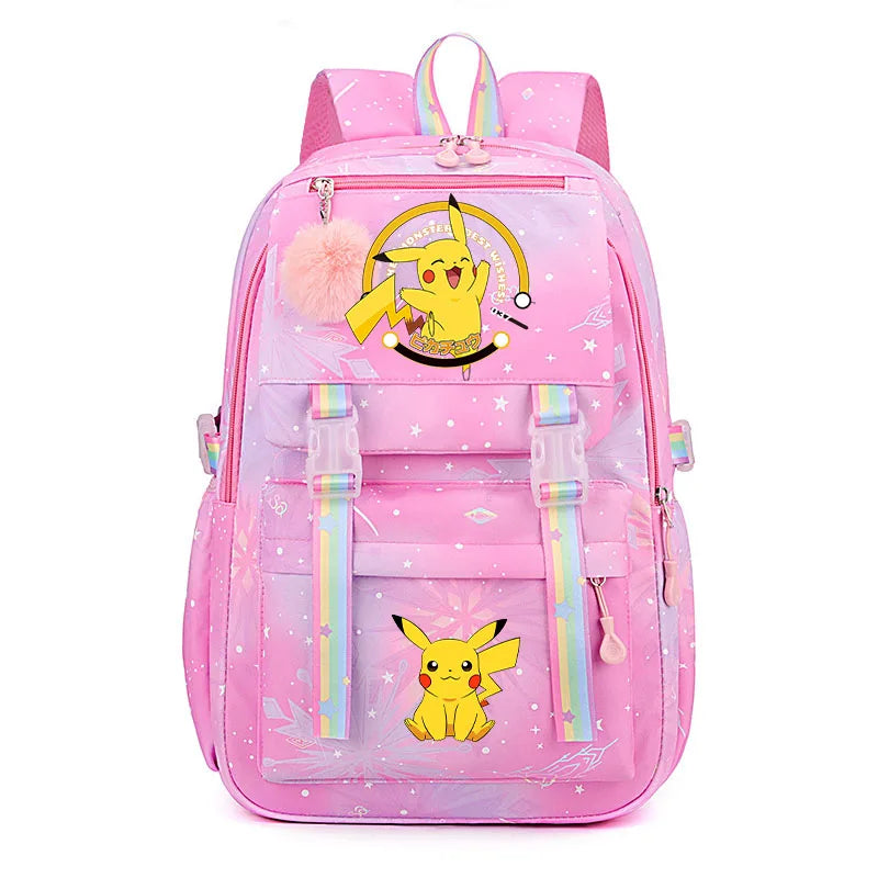 Anime Pikachu Charmander Cartoon Bookbag Pokemon Backpack Children Gift for Teen Student Back to School Backpack Gir