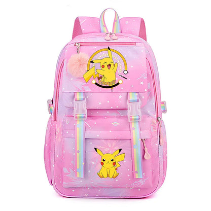 Anime Pikachu Charmander Cartoon Bookbag Pokemon Backpack Children Gift for Teen Student Back to School Backpack Gir