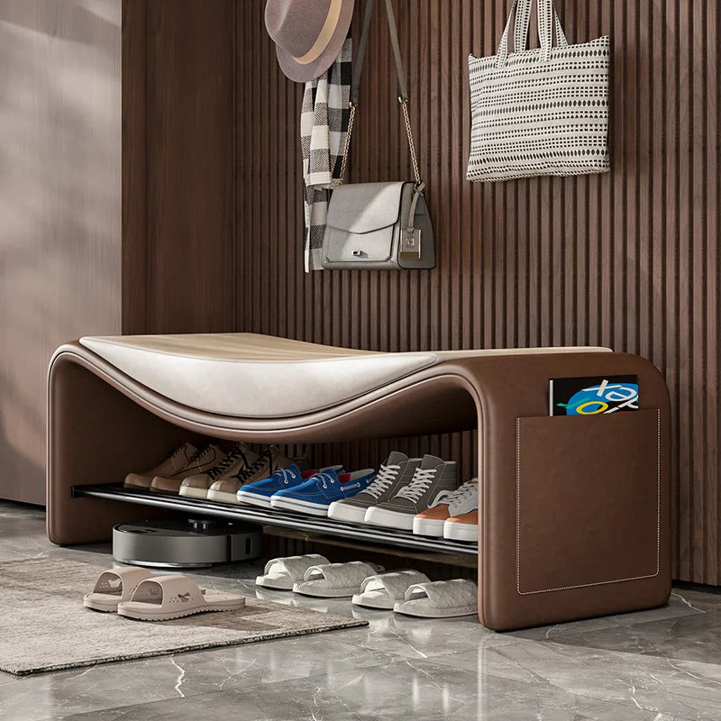 UVR Light Luxury Shoe Stool Modern Simple Doorway Stool Creative Design Bedroom Dresser Chair Small Low Stool Home Furniture