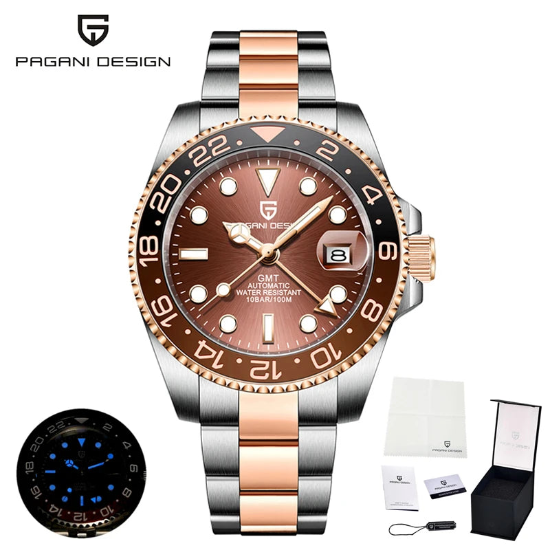 2025 New  Top Mechanical Automatic Watch Sports Rubber Diver Series Watch Luminous Date Display Watches for Man
