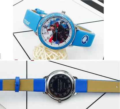 Disney Avengers Spider Man Iron Man Hulk Cartoon Children'S Watch Student Waterproof Quartz Watch Festival Birthday Gifts Toys