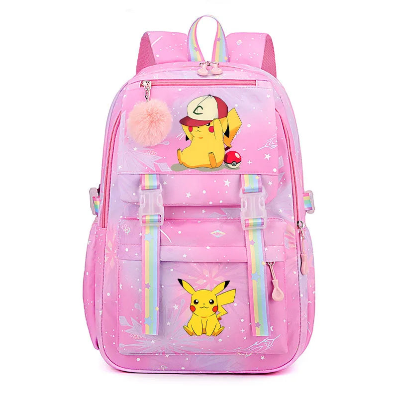 Anime Pikachu Charmander Cartoon Bookbag Pokemon Backpack Children Gift for Teen Student Back to School Backpack Gir
