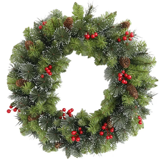 With Pinecone and Berry Christmas Hanging Garland Artificial Holiday Art Xmas Wreath Gifts Multifunctional 20/30/40Cm