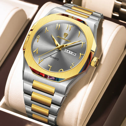 Military Watch for Men Waterproof Luxury Week Calendar Man Wristwatch Quartz Stainless Steel Fashion Men'S Watches Male