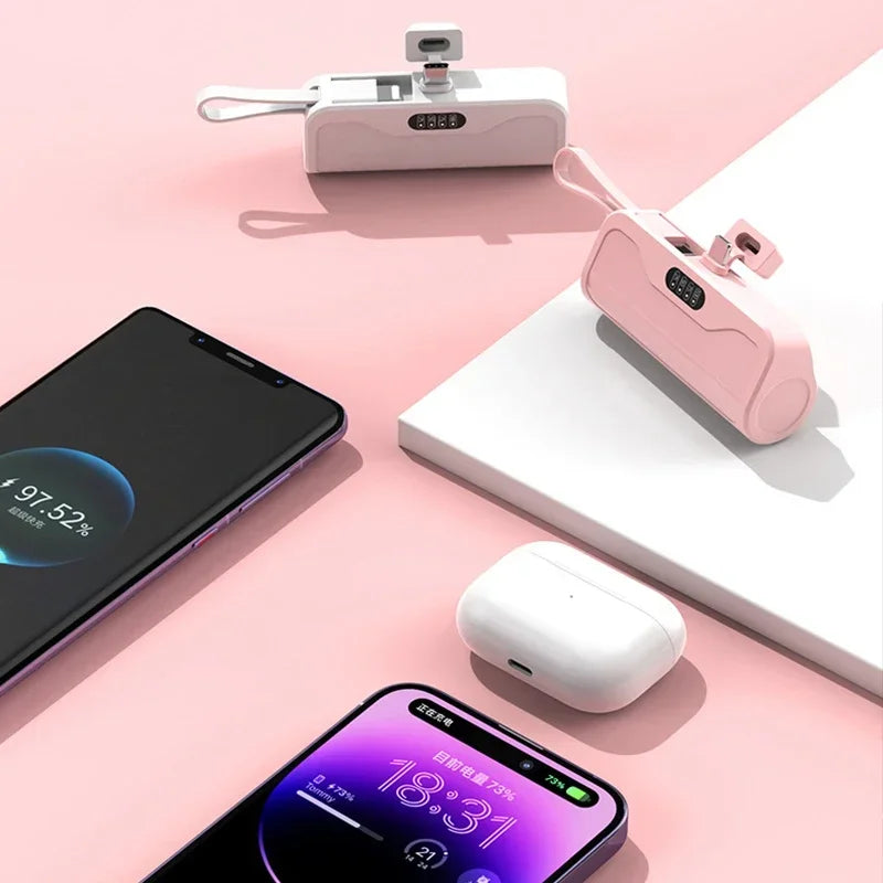 Mini Portable Mobile Phone Charger External Battery Power Bank Plug and Play Suitable for Apple Samsung Huawei Xiaomi 10000Mah
