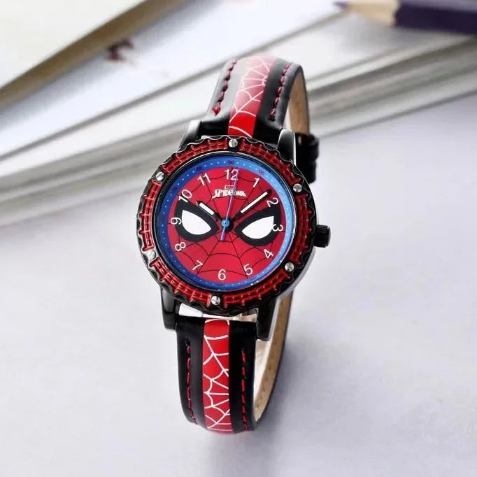 Disney Avengers Spider Man Iron Man Hulk Cartoon Children'S Watch Student Waterproof Quartz Watch Festival Birthday Gifts Toys