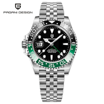 40MM Ceramic GMT Automatic Watch Men'S Mechanical Watch Sapphire Glass 100M Waterproof Men'S Mechanical Watch