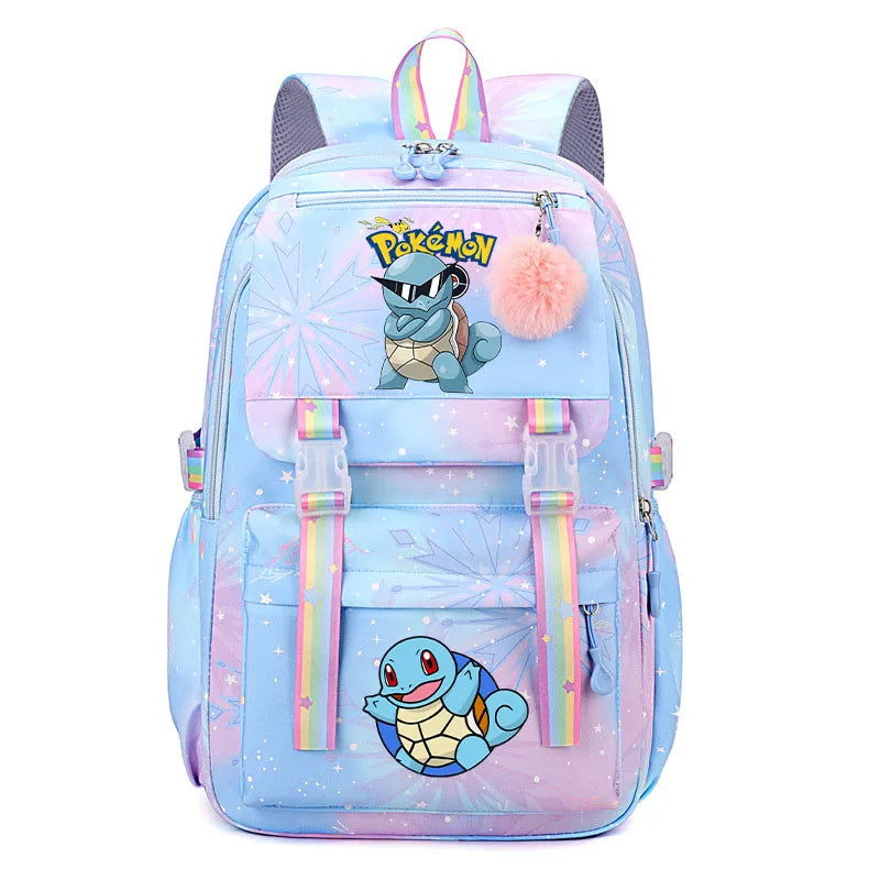 Anime Pikachu Charmander Cartoon Bookbag Pokemon Backpack Children Gift for Teen Student Back to School Backpack Gir