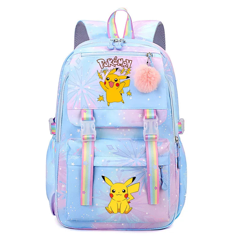 Anime Pikachu Charmander Cartoon Bookbag Pokemon Backpack Children Gift for Teen Student Back to School Backpack Gir