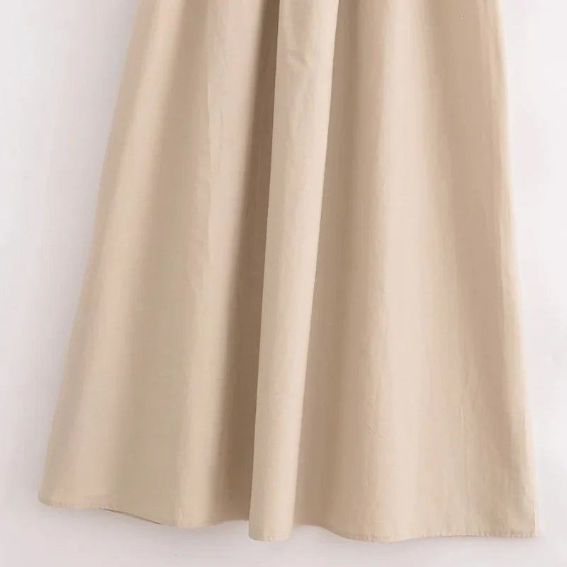Khaki Elegant Long Dresses 2025 Women'S Spring Sleeveless Black Dresses Fashion Casual Party Y2K Dress Vestidos for Female