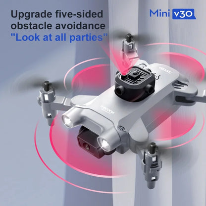 V30 Mini Drone 4K Professional 1080P HD Aerial Dual Camera Wifi FPV Remote Control Quadcopter RC Helicopter Toy Gift