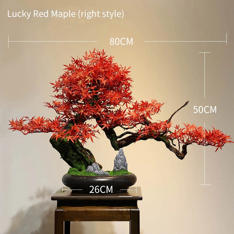 Simulation Bonsai Trees Are Suitable for Decoration, Immortal Welcoming Pine, Green Planting, Artificial Landscape, Home, Living