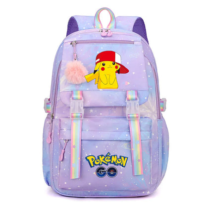 Anime Pikachu Charmander Cartoon Bookbag Pokemon Backpack Children Gift for Teen Student Back to School Backpack Gir