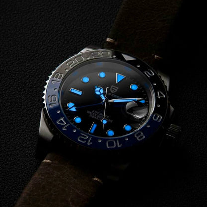 40MM Ceramic GMT Automatic Watch Men'S Mechanical Watch Sapphire Glass 100M Waterproof Men'S Mechanical Watch