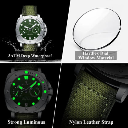 High Quality Military Watch for Man Waterproof Luminous Date Fashion Men Clock Nylon Leather Quartz Men'S Watches Reloj