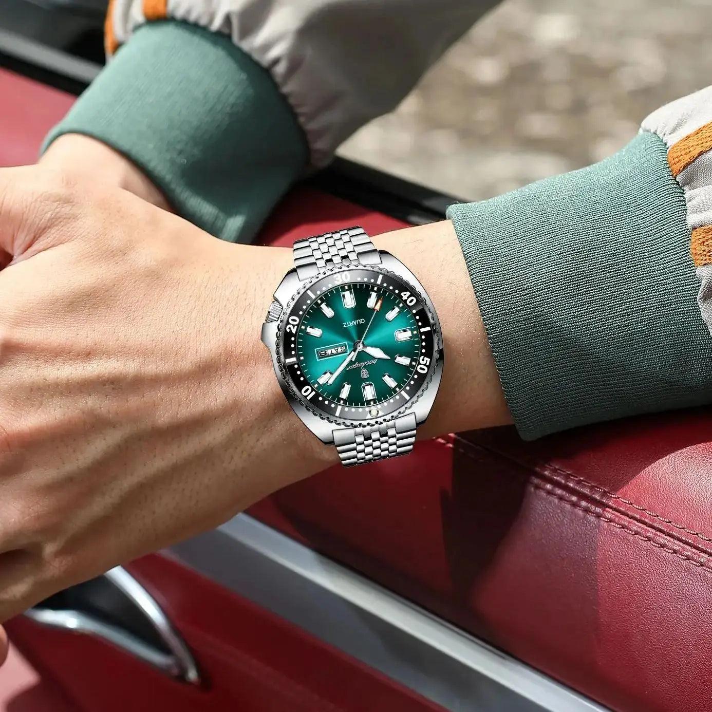 Business Men Watch Date Week Waterproof Luminous Luxury Man Wristwatch Sports Stainless Steel Men'S Quartz Watches Male