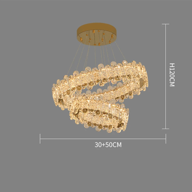 Modern Home Decoration Crystal Chandelier, Stair Pendant Lamp, Living Room Pendant Lights, Interior Lighting