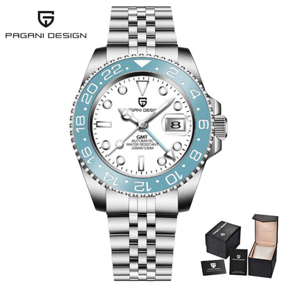 40MM Ceramic GMT Automatic Watch Men'S Mechanical Watch Sapphire Glass 100M Waterproof Men'S Mechanical Watch