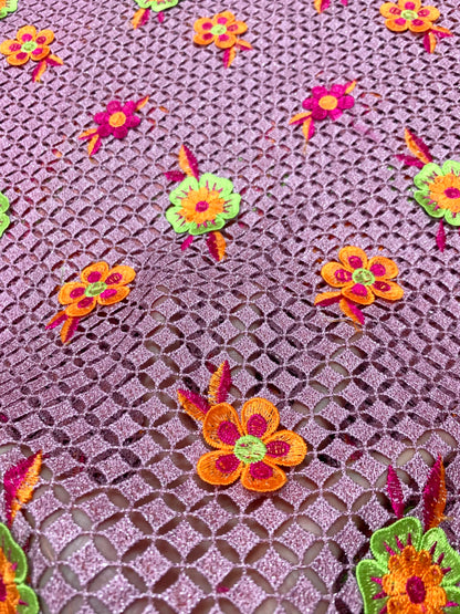 Nigerian 3D Embroidered Water Soluble Lace Fabric 2025 African Guipure Cord Lace Fabric for Sewing Women Dresses Latest 5 Yards