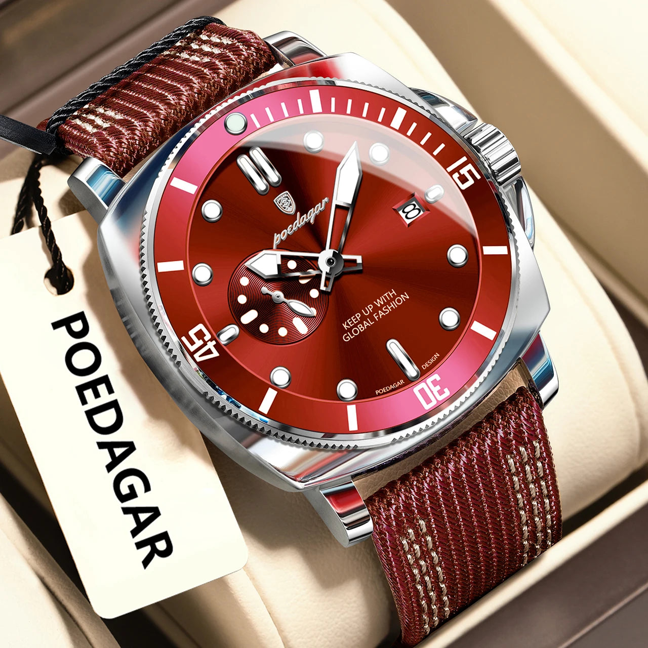 Fashion Luxury Man Wristwatch Luminous Waterproof Date Sports Watch for Men Business Nylon Leather Quartz Men'S Watches