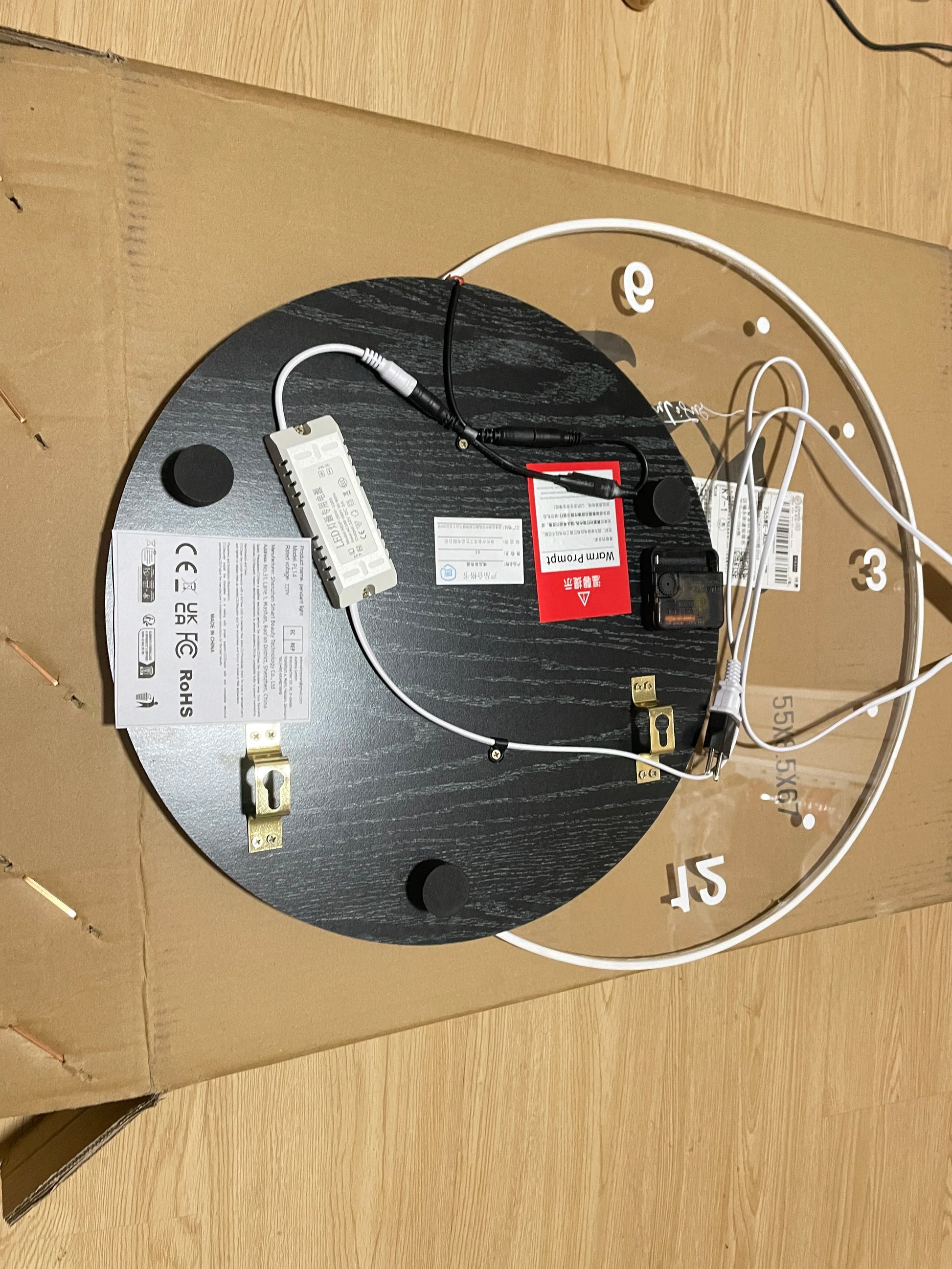 Large Wall Clock Luxury Dining Room Living Room Moon the Earth Modelling LED Light Silent Movement Bedroom Clock Wall Decoration